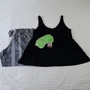 Cacique 22/24 Womens Black/Grey Pajamas